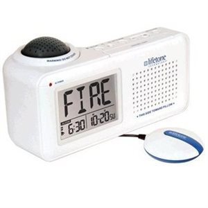 Fire Alarm Clock with Bed Shaker